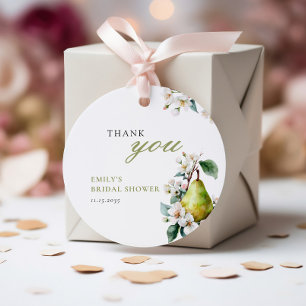 Etiquetas Para Lembrancinhas Chá de panela Floral Perfeito Pear