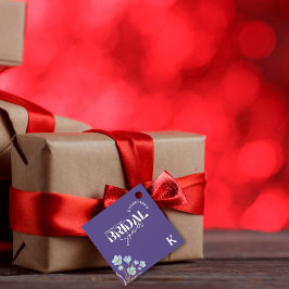 Etiquetas Para Lembrancinhas Chá de panela Floral Vintage Blue Watercolor