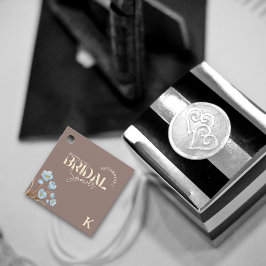 Etiquetas Para Lembrancinhas Chá de panela Floral Vintage Blue Watercolor