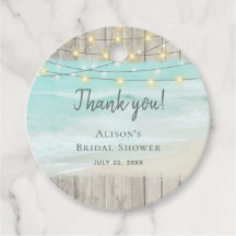 Chá de panela Rustic Beach Wood String Lights