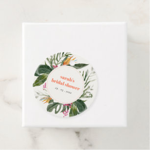 Etiquetas Para Lembrancinhas Chá de panela Tropical de Blush Boho