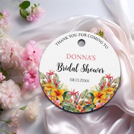 Etiquetas Para Lembrancinhas Chá de panela Tropical de Luau Havaiano