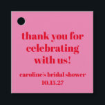 Etiquetas Para Lembrancinhas Chá de panela Vermelho Cor-de-Rosa Negrito Obrigad<br><div class="desc">Chá de panela Personalizado Simples,  Rosa Brilhante e Vermelho Moderno,  Típica Negra</div>