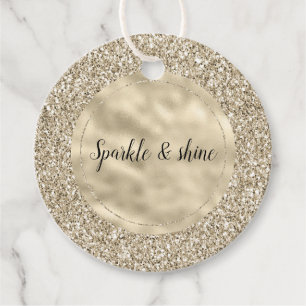 Etiquetas Para Lembrancinhas Champanhe Dourado Glitzy