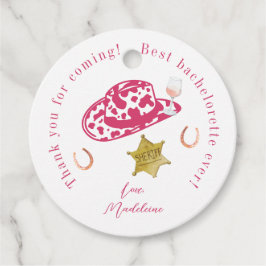 Etiquetas Para Lembrancinhas Chapéu de Cowgirl Personalizado Rosa Festa de Solt