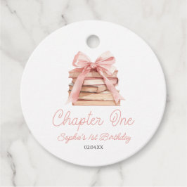 Etiquetas Para Lembrancinhas Chapter One Pink Bow Books 1st Birthday Party