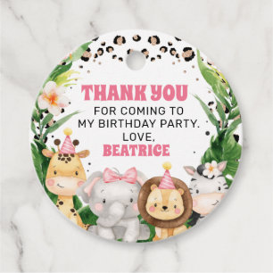 Etiquetas Para Lembrancinhas Cheetah Safari Dois Aniversário Selvagem Obrigado