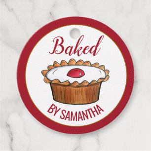 Etiquetas Para Lembrancinhas Cherry Bakewell Tart British Paery Baker Fabricado