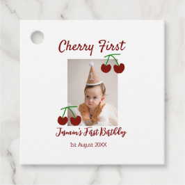 Etiquetas Para Lembrancinhas Cherry Primeiro feliz foto de aniversário crianças