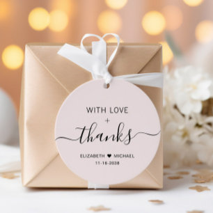 Etiquetas Para Lembrancinhas Chic Com Amor Casamento Rosa Obrigado
