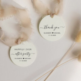 Etiquetas Para Lembrancinhas Chic Creme Obrigado Festa Após Casamento