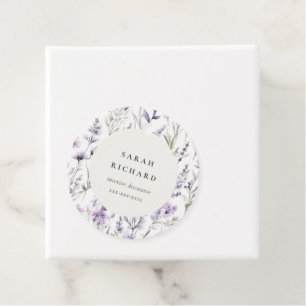 Etiquetas Para Lembrancinhas Chic Lilac Roxo Borboleta Selvagem Negócios