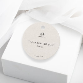Etiquetas Para Lembrancinhas Chic Linen Boutique Business Logotipo de marca Tra