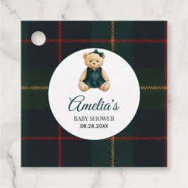 Etiquetas Para Lembrancinhas Chic Luxo Urso de Pelúcia Chá de Bebê