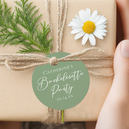 Etiquetas Para Lembrancinhas Chic Sage Green Bachelorette Party Personalized