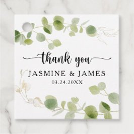 Etiquetas Para Lembrancinhas Chic Watercolor Eucalyptus Botanical Thank You