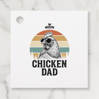 Etiquetas Para Lembrancinhas Chicken Dad Vintage Sunset Funny Chicken Lover Shi