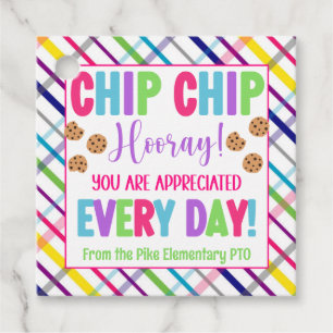 Etiquetas Para Lembrancinhas Chip Chip Hooray Você É Apreciado Todos Os Dias
