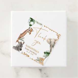 Etiquetas Para Lembrancinhas Chita Safari Wild One Baby Shower Obrigado