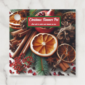 Etiquetas Para Lembrancinhas Christmas Scents Simmer Pot