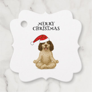 Etiquetas Para Lembrancinhas Christmas yoga dog your text favor tags