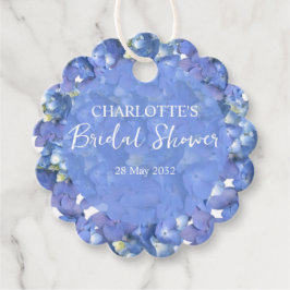 Etiquetas Para Lembrancinhas Chuva Azul de Hortênsias Personalizada para Chá de