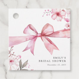 Etiquetas Para Lembrancinhas Chuva de Arroz com Laço Rosa Casamento