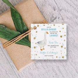 Etiquetas Para Lembrancinhas Chuva de Azul de Aguarela para Meninos Silly Goose
