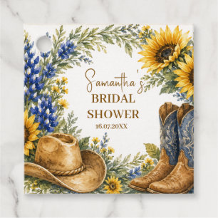 Etiquetas Para Lembrancinhas Chuva de Azul Texas Girassol Boho Noiva