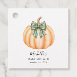 Etiquetas Para Lembrancinhas Chuva de Bebê Laranja Abóbora Verde Xadrez Arco