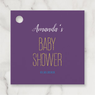 Etiquetas Para Lembrancinhas Chuva de Bebê Minimalista Amarela Índigo Simples