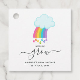 Etiquetas Para Lembrancinhas Chuva de Bênçãos para Bebê Suculento Watch Me Grow