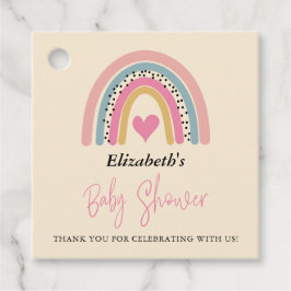 Etiquetas Para Lembrancinhas Chuva de Cores Abstrata Menina Baby Shower Agradec