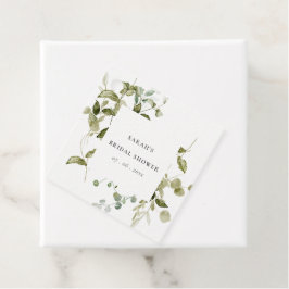 Etiquetas Para Lembrancinhas Chuva de Noiva Aquarela Folhagem Botânica