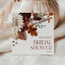 Chuva de Noiva Floral Marrom Borgonha Enamorada