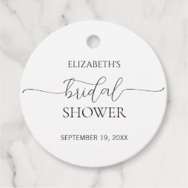 Etiquetas Para Lembrancinhas Chuva de Noiva Simples Minimalista em Preto e Bran