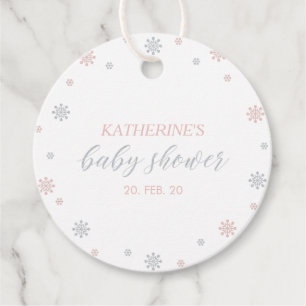 Etiquetas Para Lembrancinhas Chuva de Prata e Rosa Natalina Baby Shower