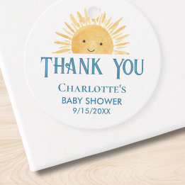 Etiquetas Para Lembrancinhas Chuva de Sol Obrigado Chá de Bebê