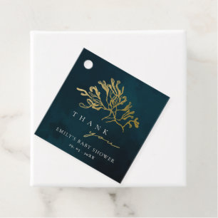 ETIQUETAS PARA LEMBRANCINHAS CHUVEIRO DE BEBÊ DE ALGA MARINHA NAVAL OURIÇADA EL