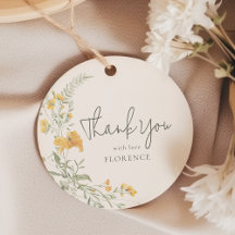 Chuveiro de Bebê Elegante Amarelo Floral de Agrade
