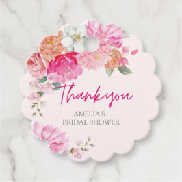 Etiquetas Para Lembrancinhas Chuveiro de noiva bem-vindo floral em rosa água-fo