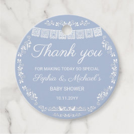 Etiquetas Para Lembrancinhas Cielito Lindo Blue Papel Picado Baby Shower