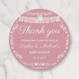 Etiquetas Para Lembrancinhas Cielito Lindo Rosa Baby Shower Papel Picado