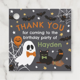 Etiquetas Para Lembrancinhas Cinza de Halloween do Fantasma Obrigado