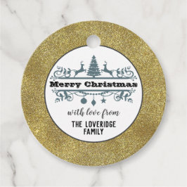 Etiquetas Para Lembrancinhas Cinza Negra Chic White Feliz Natal Dourado Brilho