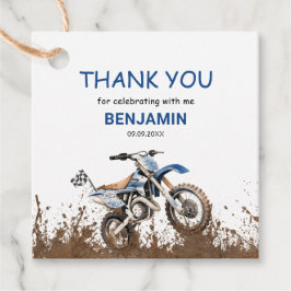 Etiquetas Para Lembrancinhas Círculo de Aniversário da Bicicleta de Roda ATV Az