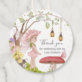 Etiquetas Para Lembrancinhas Círculo de Aniversário Floral do Chá de fraldas de