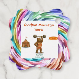 Etiquetas Para Lembrancinhas Circus strong-bear