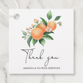Etiquetas Para Lembrancinhas Citrus - Casamento Obrigado