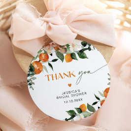 Etiquetas Para Lembrancinhas Citrus theme oranges foliage bridal obrigado